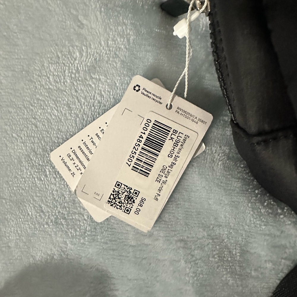 lululemon black everywhere belt bag large wunder puff - Picture 6 of 6
